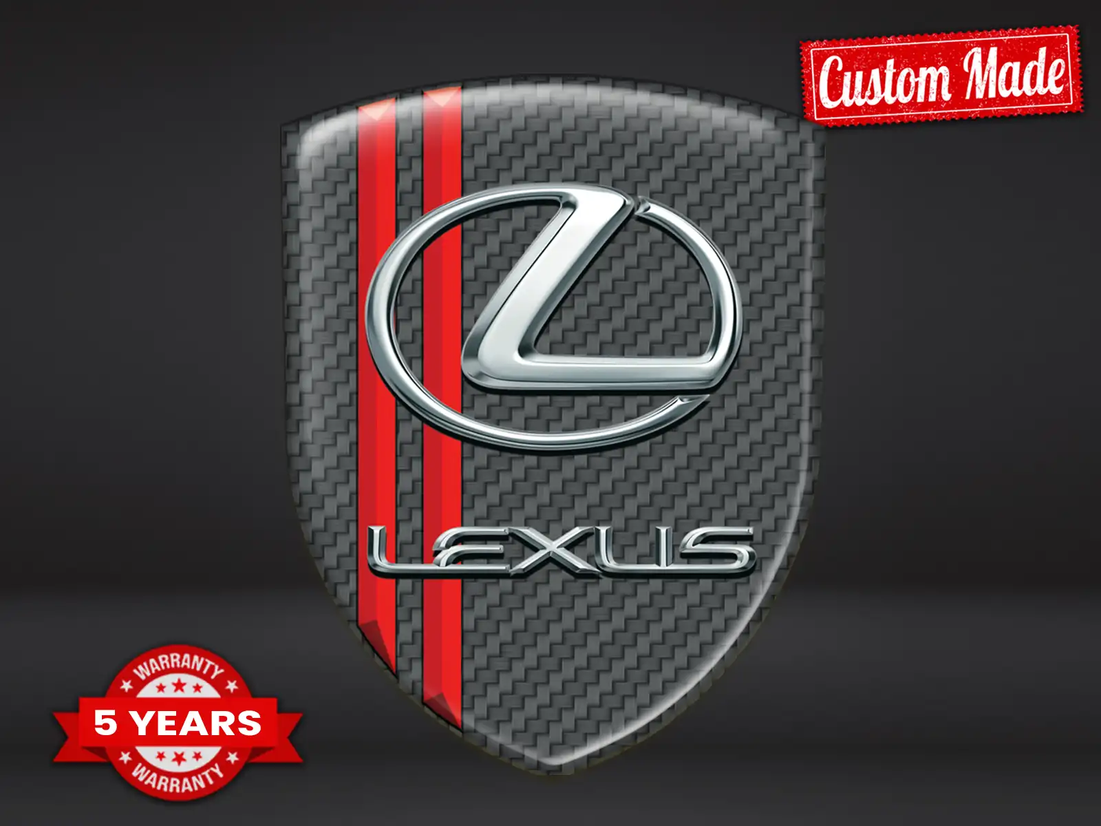 Lexus Doming Sticker Hochwertig Pro Anpassbar